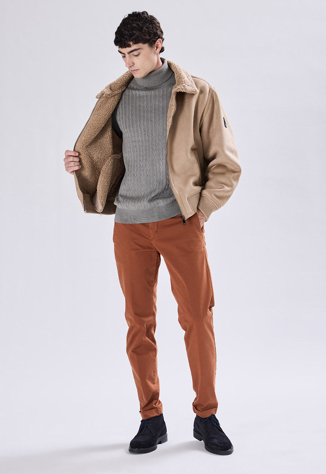 Bomber Montone Scamosciato